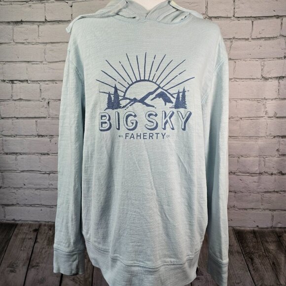 Faherty Other - Faherty Light Blue Big Sky Hoodie